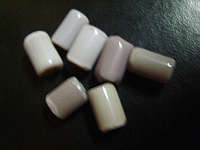 Purple Catseye Tubes, +/- 10mm X 8mm. Pack of 10.