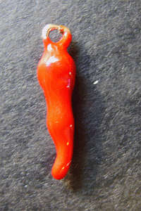 Chilli Pepper Cloisonne Charms, 20.5mm - Sold Individually.