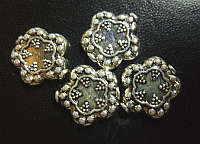 Nickle Floral Design Spacer, 17mm - Pack of 5.
