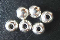 Silver - Tone Round Spacer, 8mm - Pack of 5.