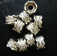 Silver Jagged Design Spacer, 8mm X 5mm - Pack of 5.