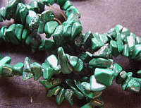 Malachite Chip String - Per 20cm Length.