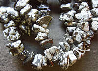 Snowflake Obsidion Nugget Chip String, 20cm.