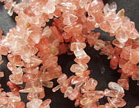 Rose Quartz Chip String - Per 20cm Length.