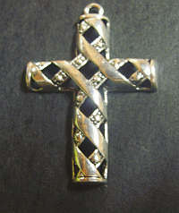Nickle Cross Pendant, 70mm X 50mm - Sold Individually.