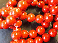 Red Opaque Glass Rounds  , 10mm - Pack of 20.