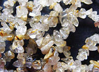 SALE!! Rutilated Quartz Gold Chip String ,20cm
