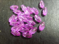 REDUCED TO CLEAR! Purple Acrylic Facet Rice - Pack of 50.