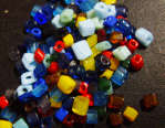 Square Czech Seed Bead Assortment, +/- 4mm - 10g