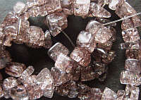 Dark Smokey Quartz Crackle Large Chip Sting - 39cm String.