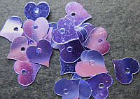 Blue Heart Sequins,8mm - Pack of 100.