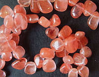 SALE!! Cherry Quartz Side Drilled Tumbles - Pack of 5.