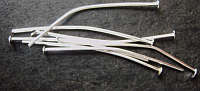 Silver Tone Headpins, 40mm - Pack of 40g  ( +/- 250 pins).