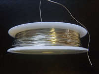Silver Beading Wire, 0.6mm - Per Spool.