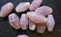 Pink Diamond Shape Glass, 12mm X 6mm - Pack of 10.