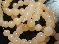 Peach Smokey Glass Rounds, 8mm - Pack of 20.  BUY NOW AND WIN PROMOTION NOW ON!