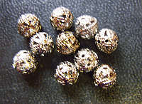 Black Nickle Filigree Spacer , 6mm - Pack of 10.