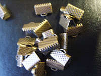 Bronze Leather Crimps ,10mm - Pack of 20.
