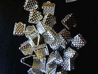 Silver Tone Leather Crimps ,5mm - Pack of 50.