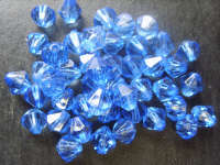 Blue Acrylic Bicones, 8mm-Pack of 20. REDUCED TO CLEAR!