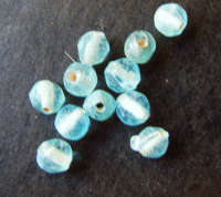 Light Blue Indian Glass Rounds, 6mm - Pack of 50.