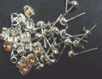 Spring Fever!! Silver Tone Earring Stud with Butterfly, Pack of 100 Pairs.