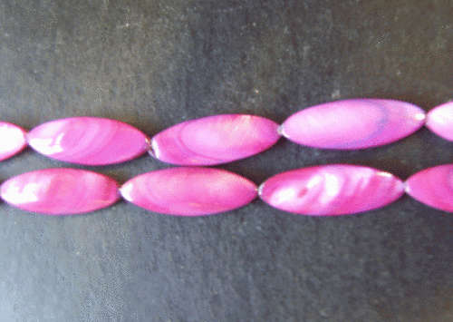 Purple Shell Ovals, 30mm x 11mm  - Pack of 5.