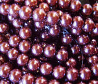 Dark Chocolate Glass Pearls, 8mm - String of +/- 100.