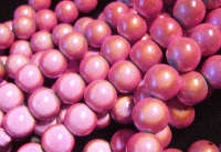 Pink Miracle Glass Beads, 10mm - Pack. of 10.