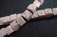 Light Purple Square Sponge Beads, 8mm - Sold Individually