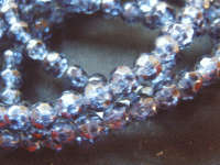 Dark Blue Facet Crackle, 6mm - Pack of 20.