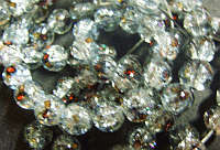 Clear Crackle With Amber Pattern, 8mm - Pack of 20.