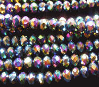 THEY'RE BACK!! Rainbow Glass Facet Rondelle, 8mm - Per string (+ 50 beads).