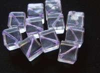 Acrylic Purple Line Through Cube, 12mm - Pack of 10.