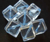 50 % Off Sale!! Acrylic Blue Line Through Cube, 12mm - Pack of 10.