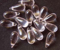 REDUCED! Pink Czech Teardrops - Pack of 10.
