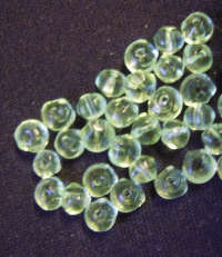 Green Soft Facet Irregular Rounds  , 4mm - Pack of 10.