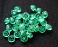 Green Indian Bicones, Small - Pack of 50.