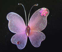 Bright Pink Stocking Butterfly , 65mm - Sold Individually..