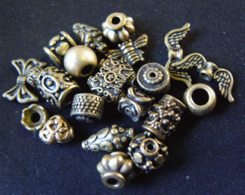 Bronze Metal Spacer Mix, Medium to Small - Pack of 200g
