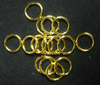 Gold Tone Jump Rings, 1.2mm x 8mm - Pack of 50!