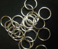 Silver Tone Jump Rings, 1.5mm x 16mm - Pack of 50!