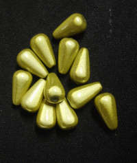 Acrylic Yellow Miracle Tear Drops, 10mm x 6mm - Per Pack of 100.