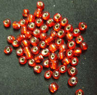 Red Seed Beads 6/0 - Pack of 10g.
