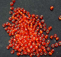 Red Seed Beads 8/0 - Pack of 10g.