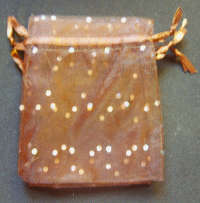Chocolate Brown Organza Bags, 7cm X 9cm - Sold Individually.