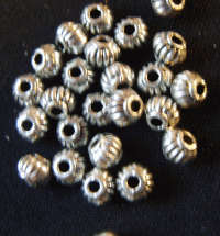 Silver  Metal Spacer, 6mm - Pack of 50.