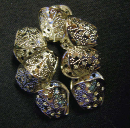 Nickle Beadcap, 12mm x 11mm - Pack of 10.