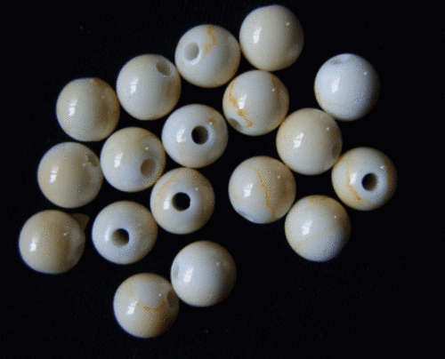 Creamy Marble Acrylic Round, 8mm - Pack of 50.