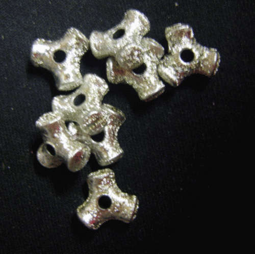 Acrylic Tinfoil Beads, 10mm x 5mm - Pack of 50.